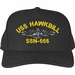 USS Hawkbill SSN-666 with Dolphins Custom Embroidered Cap