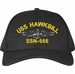 USS Hawkbill SSN-666 with Dolphins Custom Embroidered Cap