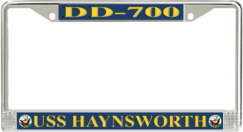 USS Haynsworth DD-700 License Plate Frame