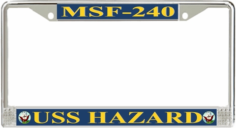 USS Hazard MSF-240 License Plate Frame