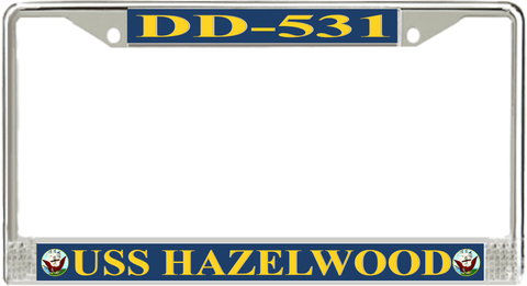 USS Hazelwood DD-531 License Plate Frame