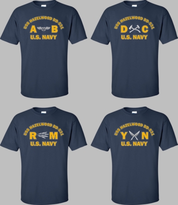USS HAZELWOOD DD-531 Rates Apparel