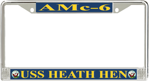USS Heath Hen AMc-6 License Plate Frame