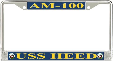 USS Heed AM-100 License Plate Frame