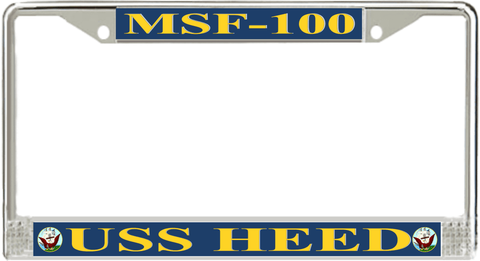 USS Heed MSF-100 License Plate Frame