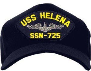 USS Helena SSN-725 Silver Dolphin Cap