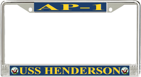 USS Henderson AP-1 License Plate Frame