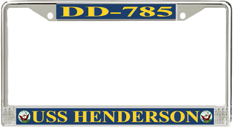USS Henderson DD-785 License Plate Frame