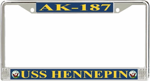 USS Hennepin AK-187 License Plate Frame