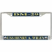 USS Henry A. Wiley DM-29 License Plate Frame