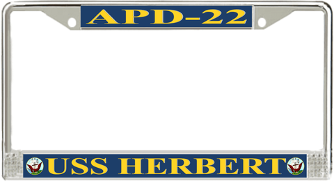 USS Herbert APD-22 License Plate Frame
