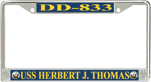 USS Herbert J. Thomas DD-833 License Plate Frame