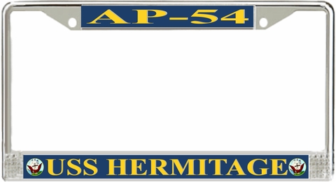 USS Hermitage AP-54 License Plate Frame