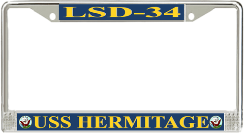 USS Hermitage LSD-34 License Plate Frame