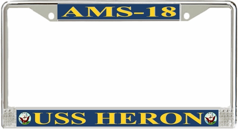 USS Heron AMS-18 License Plate Frame
