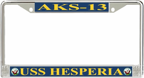 USS Hesperia AKS-13 License Plate Frame