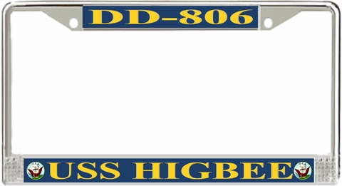 USS Higbee DD-806 License Plate Frame