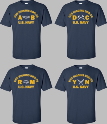 USS HIGGINS DDG-76 Rates Apparel