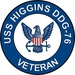 USS Higgins DDG-76 Veteran Decal Sticker