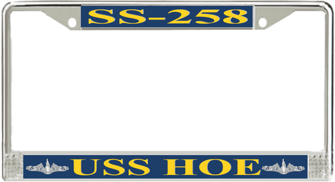 USS Hoe SS-258 License Plate Frame