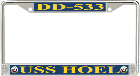 USS Hoel DD-533 License Plate Frame