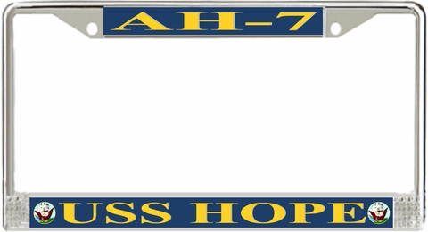 USS Hope AH-7 License Plate Frame