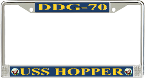 USS Hopper DDG-70 License Plate Frame