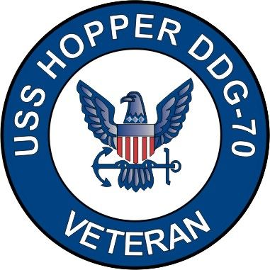USS Hopper DDG-70 Veteran Decal Sticker