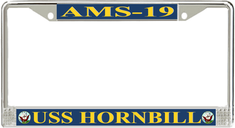 USS Hornbill AMS-19 License Plate Frame