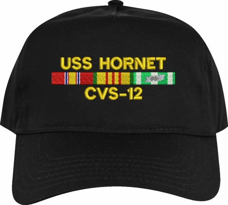 USS Hornet CVS-12 with Vietnam Service Ribbons Embroidered Cap