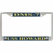 USS Howard DMS-7 License Plate Frame