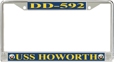 USS Howorth DD-592 License Plate Frame