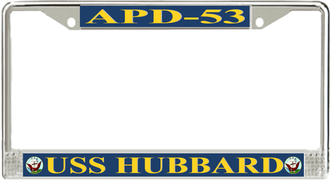USS Hubbard APD-53 License Plate Frame
