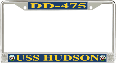 USS Hudson DD-475 License Plate Frame