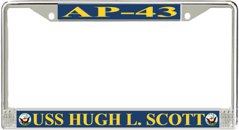 USS Hugh L. Scott AP-43 License Plate Frame