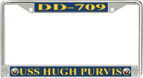USS Hugh Purvis DD-709 License Plate Frame