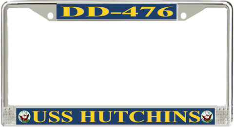 USS Hutchins DD-476 License Plate Frame