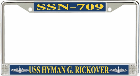 USS Hyman G. Rickover SSN-709 License Plate Frame