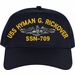 USS Hyman G. Rickover SSN-709 with Dolphins Custom Embroidered Cap