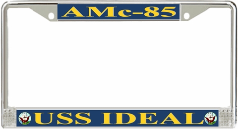 USS Ideal AMc-85 License Plate Frame
