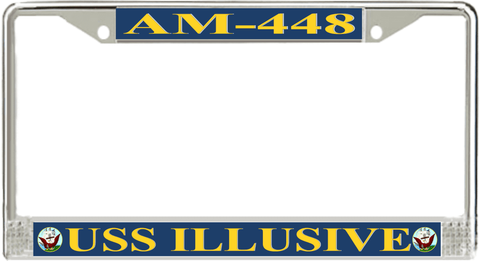 USS Illusive AM-448 License Plate Frame