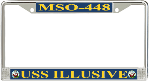USS Illusive MSO-448 License Plate Frame