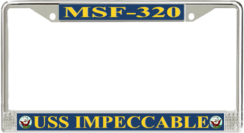 USS Impeccable MSF-320 License Plate Frame