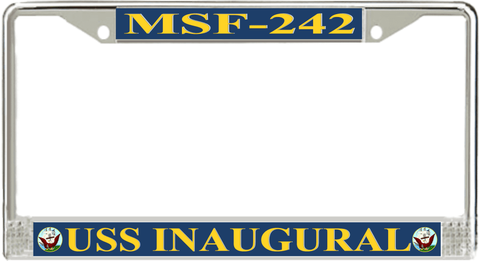 USS Inaugural MSF-242 License Plate Frame