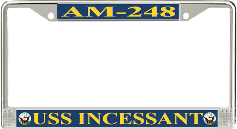 USS Incessant AM-248 License Plate Frame