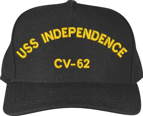 USS Independence CV-62 <b>TEXT ONLY</b> Embroidered Cap