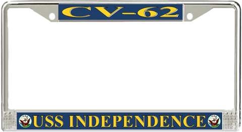 USS Independence CV-62 License Plate Frame