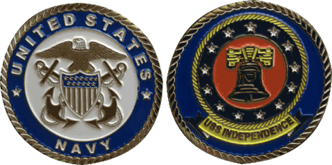 USS Independence CV-62 (Officer) Challenge Coin