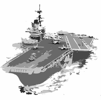 USS Independence CV/CVA-62 Merchandise Thumbnail Illustration
