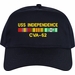 USS Independence CVA-62 with Vietnam Service Ribbons Embroidered Cap